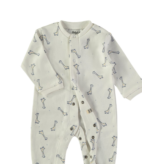 Babybol Baby Giraffe Print Long-Sleeve Footed Babygrow 260416