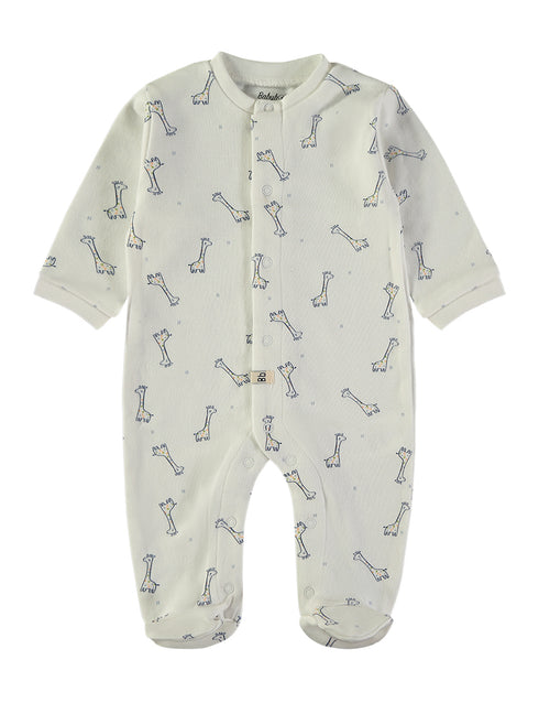Babybol Baby Giraffe Print Long-Sleeve Footed Babygrow 260416