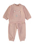 Babybol Girls' Sweatshirt and Star Print Joggers Set Pink 260420