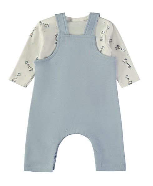 Babybol Baby Giraffe Print Dungaree and Top Set 260435