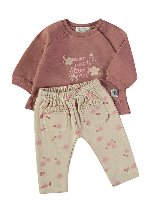 Babybol Garden Hearts Two-Piece Outfit Set 260811