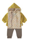 Babybol Mustard and Brown Floral Three-Piece Set 260836