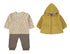 Babybol Mustard and Brown Floral Three-Piece Set 260836