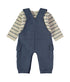 Babybol Baby Boys Navy Dungaree and Striped Top Lion Two-Piece Set 260840