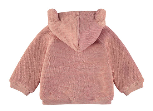 Babybol | Ear-Accented Sherpa-Lined Hooded Jacket 260930 - Pink