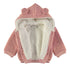 Babybol | Ear-Accented Sherpa-Lined Hooded Jacket 260930 - Pink