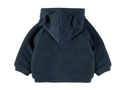 Babybol | Sherpa-Lined Ear-Accented Hooded Jacket 260932 - Blue