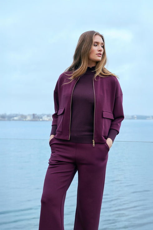 Sunday Ruffled Roll-Neck Pullover 63286591 493 - Prune
