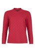 Sunday Textured Dot Turtle-Neck Pullover 63306593 44 - Raspberry Red