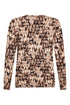 Sunday Abstract Round-Neck Long-Sleeve Top 6436 6629 16 - Pine Bark