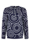 Sunday Abstract Knit Turtle-Neck Pullover 6986 6491 69 - Navy