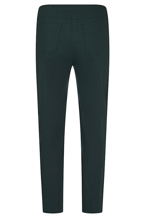 Robell Bella 09 68cm Cropped Trousers with Diamante Detail - 891 Dark Green SKU 52642-5499