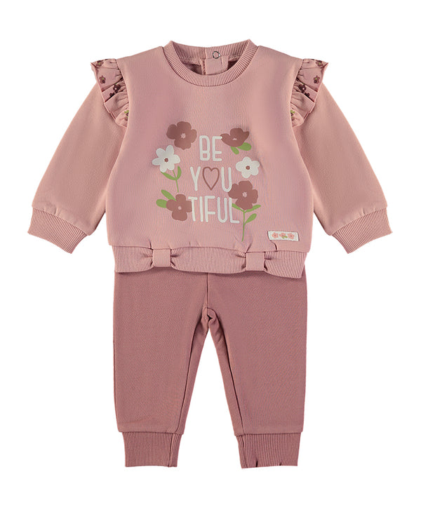 Babybol Baby Girls Beyoutiful Sweatshirt and Trousers Two-Piece Set 261010
