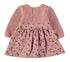 Babybol | Textured Long-Sleeve Ditsy Floral Dress 261015 - Pink