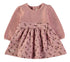Babybol | Textured Long-Sleeve Ditsy Floral Dress 261015 - Pink