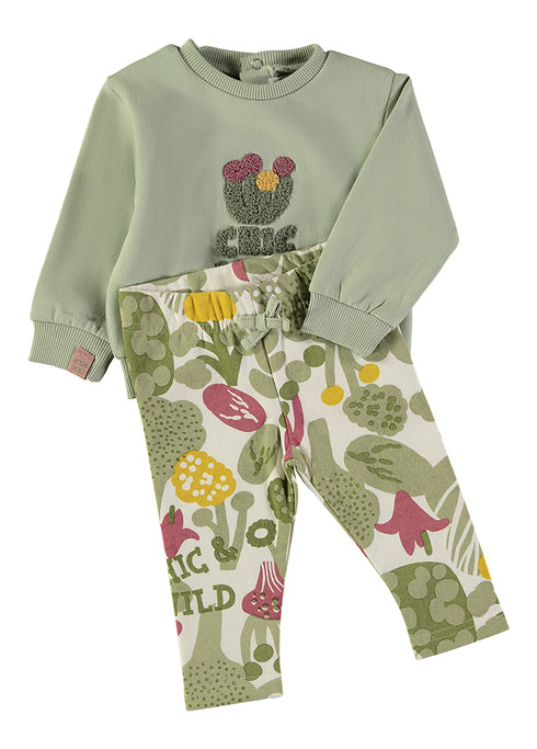 Babybol Green Chic Wild Sweater and Legging Set B261040-31