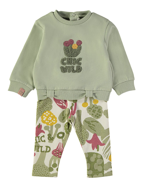 Babybol Green Chic Wild Sweater and Legging Set B261040-31