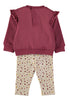 Babybol | Sweat Top and Floral Pants Set 261050 - Aubergine