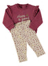 Babybol | Sweat Top and Floral Pants Set 261050 - Aubergine