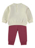 Babybol | Graphic Top and Cuffed Trousers 2 Piece Set 261051 - Aubergine