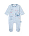Yatsi | Baby Boy Beside the Sea Blue Striped Footed Cotton Romper - 26110154