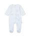 Yatsi | Baby Boy White Elephant Print Footed Cotton Romper - 26110155