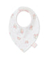 Yatsi | Baby Girl Reversible White Mouse & Pink Hearts Cotton Bib - 2611033