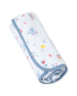 Yatsi | Baby Boy Reversible Blue Stripe & Sea Print Cotton Wrap - 26110352