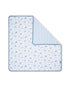 Yatsi | Baby Boy Reversible Blue Stripe & Sea Print Cotton Wrap - 26110352