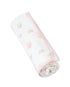 Yatsi | Baby Girl White & Pink Mouse Print Cotton Wrap - 26110354