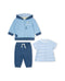 Yatsi | Baby & Toddler Boy Blue "Enjoy the Sea" 3 Piece Hooded Outfit - 26110602