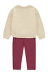 Babybol | "Melodies" Graphic Sweatshirt and Trousers 2 Piece Set 261302 - Natural