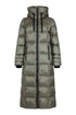 Normann Womens Long Hooded Puffer Coat 4339 400 97 - Elephant Grey