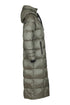 Normann Womens Long Hooded Puffer Coat 4339 400 97 - Elephant Grey
