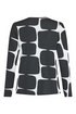 Sunday Abstract Geometric Print Round Neck Top 64376641 90 - Black