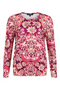 Sunday Floral Damask Print Round Neck Top 64656636 491 - Prune