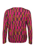Sunday Abstract Block Print Elasticated Hem Top 65266665 552 - Fuschia