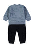 Babybol | "Mountain Adventure" Bear Print Sweatshirt and Cargo Trousers Set 262026 - Blue
