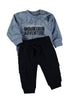 Babybol | "Mountain Adventure" Bear Print Sweatshirt and Cargo Trousers Set 262026 - Blue