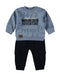 Babybol | "Mountain Adventure" Bear Print Sweatshirt and Cargo Trousers Set 262026 - Blue