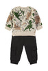 Babybol | All-Over Dinosaur Print Sweatshirt and Cargo Trousers Set 262033 - Natural