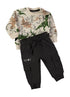 Babybol | All-Over Dinosaur Print Sweatshirt and Cargo Trousers Set 262033 - Natural