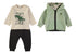 Babybol | "Dinosaur Attack!" Graphic Top, Trousers and Hooded Jacket 3 Piece Set 262034 - Aqua Green