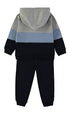 Babybol | Colour-Block Hooded Sweatshirt and Trousers Set 262305 - Navy