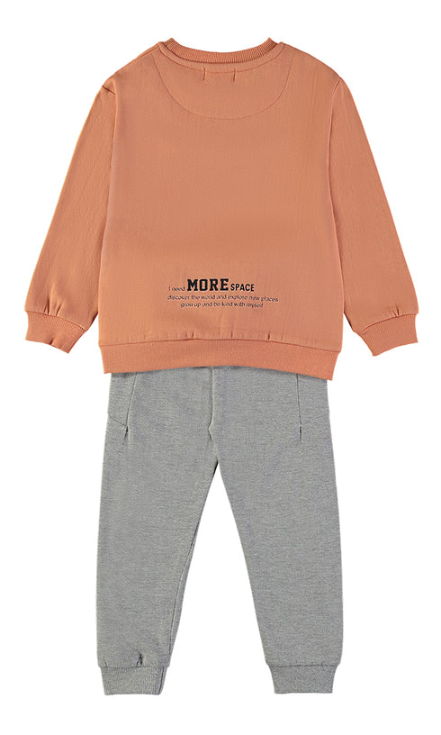 MiniBol I Need More Space Orange and Grey Two-Piece Set 262308