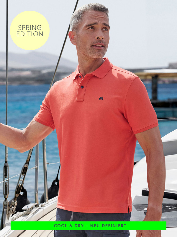 Lerros Cool & Dry Fine Pique Polo Shirt 2623299 Vivid Rose 328