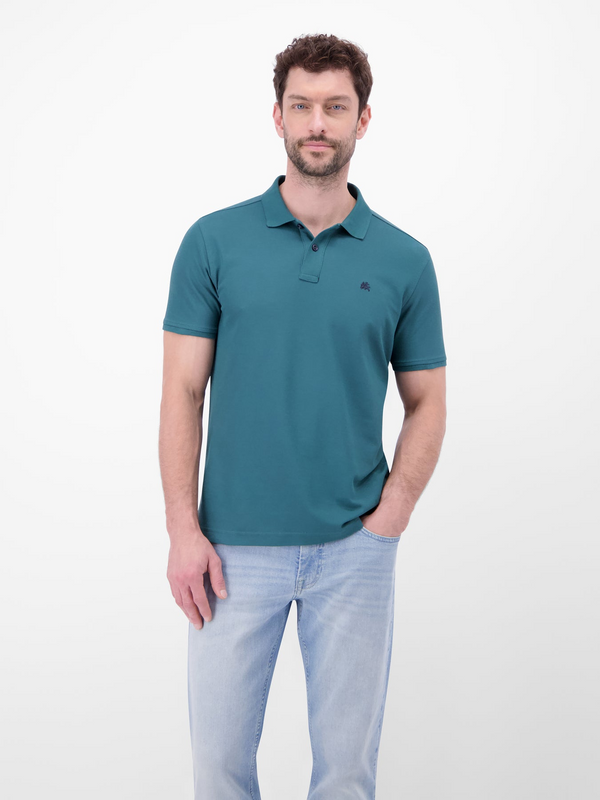 Lerros Cool & Dry Fine Pique Polo Shirt 2623299 Soft Teal 662