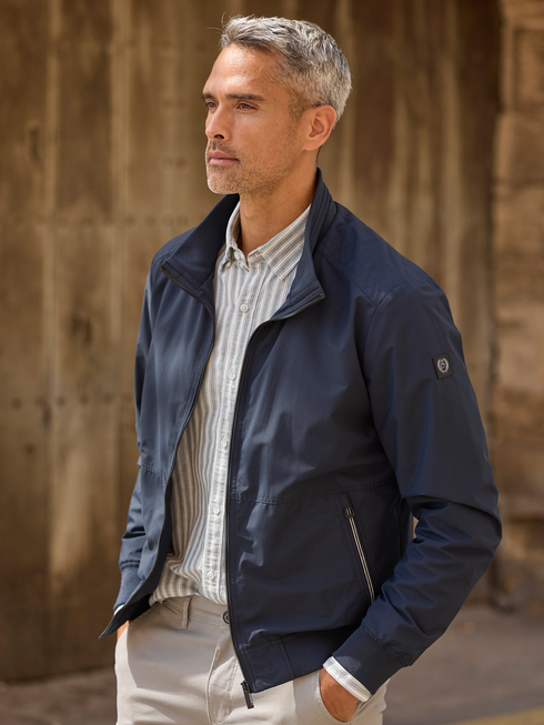 Lerros Men's Water-Repellent Flexible Jacket 2627017 Blue Night 491