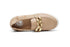 G Comfort Womens Champagne Calf Leather Gold Chain Detail Platform Loafers 26295C
