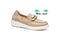 G Comfort Womens Champagne Calf Leather Gold Chain Detail Platform Loafers 26295C